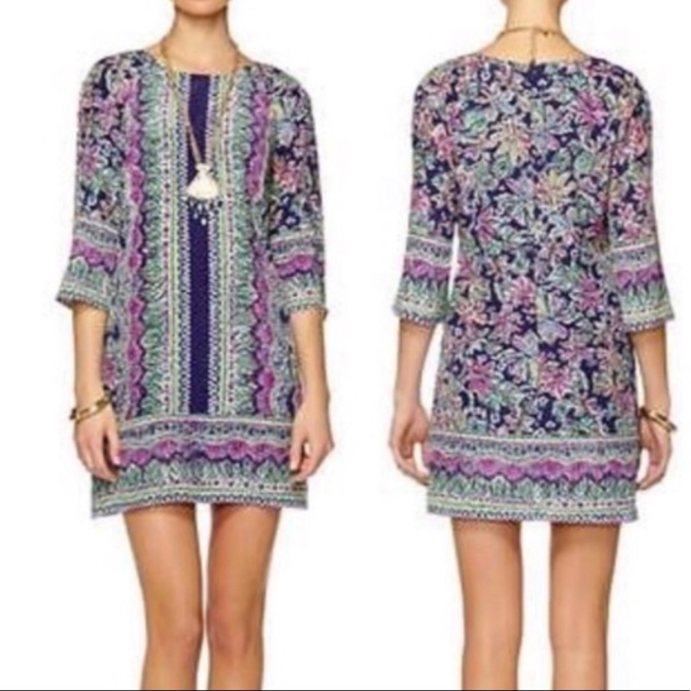 Lilly Pulitzer Purple and Green Mini Dress